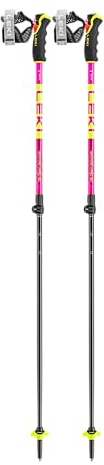 Leki Spitfire Vario 3D Skistöcke, neonmagenta-Neonyellow-Berry, 110-140cm