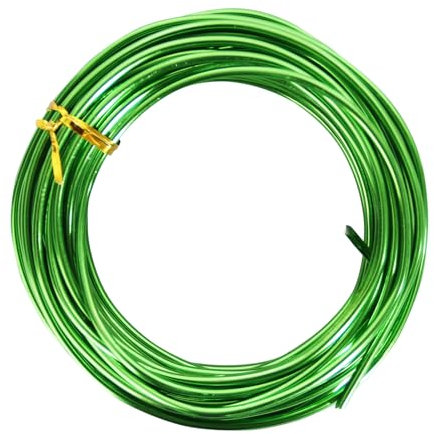 10 Meter Grün Aluminium Basteldraht, 9 Gauge 3mm Dicke Bildhauerei Draht, Armatur Draht für Bildhauerei, Biegsamer Metalldraht für die Herstellung von Puppen Skelett, DIY-Handwerk