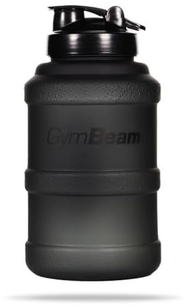 GymBeam Hydrator-TT-Sportflasche - BPA-freie Wasserflasche mit 2,5 L Fassungsvermögen, mit anatomisch geformtem Tragegriff, dichte Verschlusskappe, stylisches mattes Design (Black)