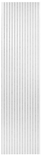 Pannelli Decorativi Murali Acustici Fonoassorbenti in Legno, Pannelli Decorativi con Listelli in Legno per Isolamento Acustico e Riduzione del Rumore (Bianco, 275cm)