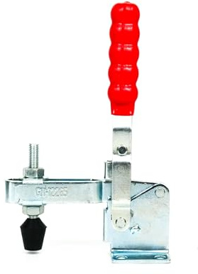 INGDAUM® Morsetto a leva a ginocchiera 4 pezzi GH-12265, verticale, forza di tenuta 340 kg (4, GH-12265)