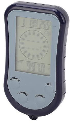 Höhenmesser, Digitales Barometer, Kompass, Thermometer für den Außenbereich, Kalender, Wettervorhersage, Uhrzeit mit LED-Hintergrundbeleuchtung, Tragbar, Einfach zu Bedienen,