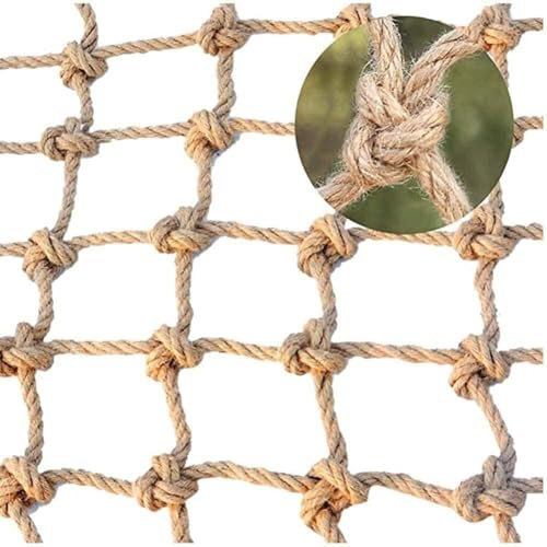 WXF86djl Kletternetz für Kinder Seilnetz-Kletternetz, Outdoor-Kletternetz for Spielplatz-Haustiere-Pflanzenunterstützungsgüter(3 * 3m(9.9 * 9.9ft))