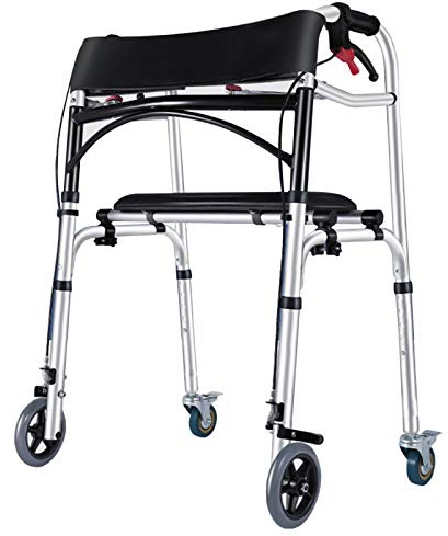 Déambulateur universel léger à 4 roues pour personnes âgées, chariot de luxe pour intérieur et extérieur, équipement de déambulateur