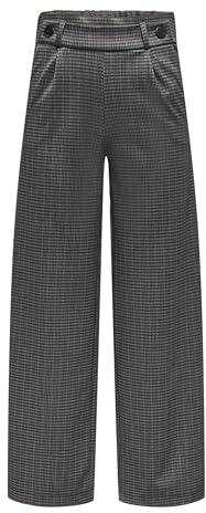 JdY Jdygeggo Long Check Pant geggo Mia Pantalon à Carreaux JRS Noos, Gris, L / 32L Femmes