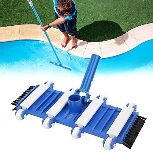 Pulitore per Piscina, Aspirapolvere Professionale con Spazzola Laterale Spazzole per Piscina Ruote per Piscina Strumento per la Pulizia del Laghetto Parete Pavimento Acqua Freatica