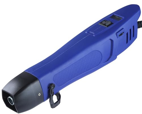 ACOPTON Mini Heat Gun, LCD Display, Temperature Range 150℃~450℃, 350W Fast Heat Handheld Hot Air Gun, Overload Protection, for DIY Craft Embossing Shrink Wrapping Drying Paint (Blue)