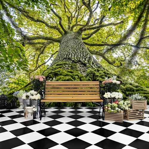 Arsey Wandteppich Großer Baum Sky Grün Wandbehang Natur Landschaft Wandteppiche Aesthetic Wandtücher Wanddecke Wandbespannung Wandtuch für Wohnzimmer und Schlafzimmer, 320 x 240cm