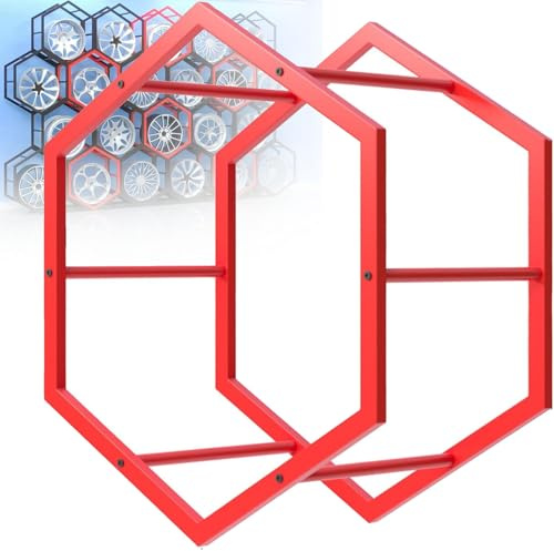 Organizador de llantas de acero, soporte de rueda que ahorra espacio para garaje y tienda, soporte de exhibición duradero de neumáticos de repuesto