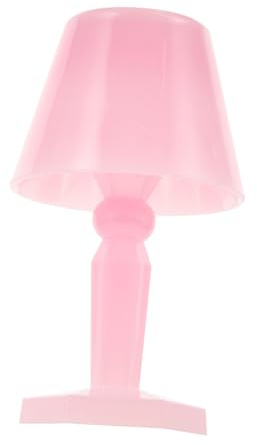 DECOMELODY Miniature Desk Lamp Battery Macaron Pink Small Bedside Table Light for Bedroom Decoration Candy Color Mini House Table Lamp