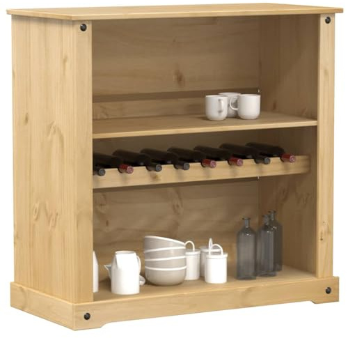 Générique Armoire à vin Corona 107,5x51x105,5 cm Bois de pin Massif,Meubles,Armoires & Meubles de Rangement,Caves à vins & spiritueux,Brun,26.7 KG,4002790