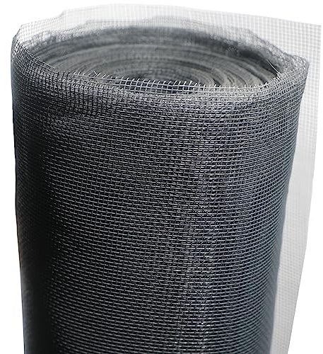 Window 150 x 1300 cm Fabric Roof Window Fine Mesh DIY Mosquito Proteion Fly Net Window for Doors and Grey