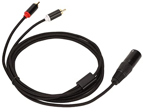Yctze XLR-Stecker auf 2-Kabel – Verlustfreies HiFi-Y-Splitterkabel für Mischpulte, Aktive Lautsprecher und Mikrofone, 2 M (1m)