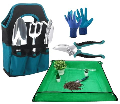 Petit Ensemble d'Outils de Jardinage | Cultivateur Ergonomique Multifonction et Cisailles à Fleurs - Ciseaux, Pelles et Outils à Main de Jardinage | pour Et D'intérieur Aérer Et La Terre