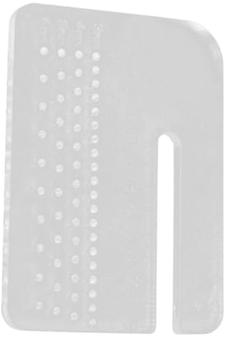 Lurrose Regla Perforadora Acrílica 4 Mm Gruesa Herramienta Perforadora de Cuero Multifuncional Ayuda para Pinchar Herramienta Punzón para Artesanía Cuero