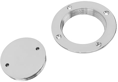 Hamwesh Boccaporto per Barche Marine, Piastra di Ponte in Acciaio Inossidabile 316 Lucidato a Specchio, Botola di Ispezione di Accesso Rotondo con Copertura Antiscivolo Bianca e Piastra di (3
