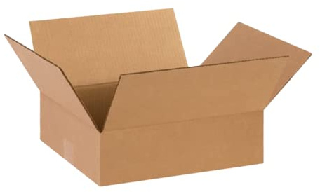 BOX USA Shipping Boxes Flat 14L x 12W x 4H 25-Pack - Corrugated Cardboard Box for Moving, Mailing, Packing, Packaging and Storage