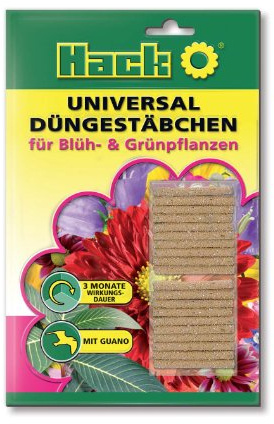 Hack Universal Düngestäbchen für alle Grün- und Blühpflanzen (20 Stück)