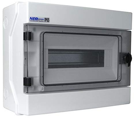 Feuchtraumvert​eiler RH 12 AP IP65 Verteilerkasten 12 module Aufputz Sicherungskasten Prüfzeichen VDE 36.12 Elektro-Plast 4040