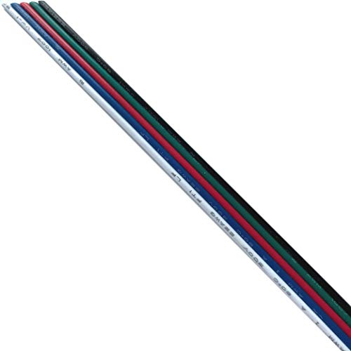 LIGHTEU®, RGBW Verlängerungskabel für RGBW LED-Streifen 5050 Band RGBW Warm-Weiß-Kabel 5pin Draht (5m)