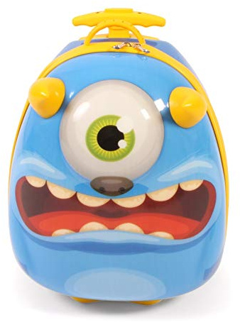 Bayer Chic 2000 - Bouncie Kinder-Trolley mit 3D-Monster-Motiv Kindergepäck, 20 Liter, Blau, 40 cm