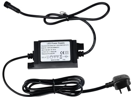 INDARUN LED Driver Adapter 8W 12V, Low Voltage Power Supply Transformer for LED Decking Lights, IP67 Waterproof, 5A Constant Current