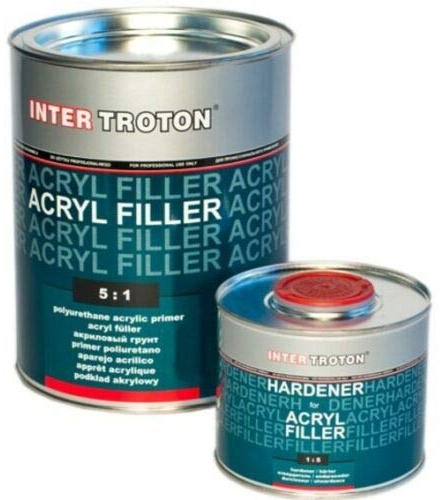 Troton Grundierung 3L HS 5:1 2K Acryl Füller Primer Schwarz Ink.Härter 0,5L