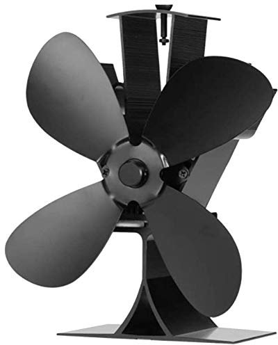 Stove Fan for Heating, Heat Powered 4 Blade Stove Fan, Silent Operation Heat Powered Stove Fan for Wood Log Burner Fireplace,Eco Friendly and Efficient Heat Distribution