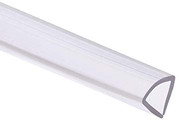 sourcing map Transparenter U-Form PVC Kantenschutz Trimmdichtung Kanal Kantenschutzfolie Kantenschutzprofil für Bleche Glasplatten 10-12mm Kante 3 Meter/9,84ft Länge 0,47 Höhe Transparent