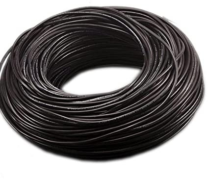 KEPOHK Cordon de fil de câble d'extension de LED gainé noir ligne 2Pin ligne 22AWG 3A fil isolé PVC courant nominal pour connecteur étanche 15 mètres