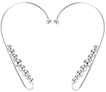 SLUYNZ 925 Sterling Silber Manschette Ohrringe Wickeln für Frauen Damen Crawler Ohrringe Kein Piercing Scheren um Ohr (Silber-Paar)