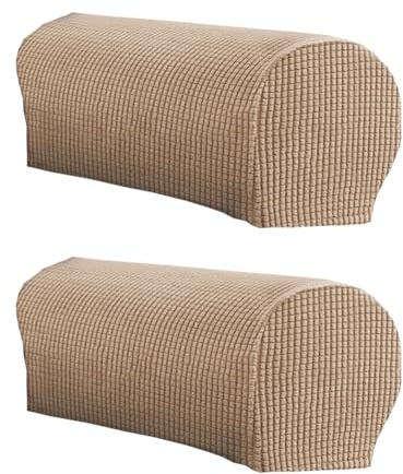 LINGXIYA Soft Stretch Plush Armrest Cover, Armrest Covers for Chairs/Sofas, Couch Arm Covers, Furniture Protector Armchair Slipcover for Recliner, Set of 2(NOT Suitable for Leather Sofas)