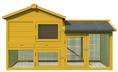 CUTTE 2 Ebenen Upgrade Kaninchenstall Käfig Indoor Outdoor Meerschweinchenkäfig Holzkaninchenhaus Hölzernes Haustier Tierhaus Hühnerstall Auf Lauf