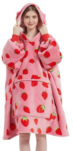 VERTAST Übergroße Hoodie Sweatshirt, Warmer Kuschelpullover Decken Blanket Hoodie, Weicher Sherpa Deckenpullover mit Kapuze Pullover Sweatshirt, Pulli Decke Schlafanzug für Damen Herren
