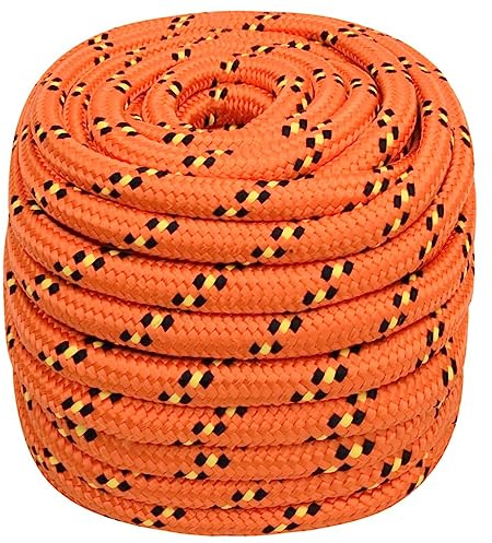 vidaXL Corde de Bateau Corde de Levage Câble d'Amarrage Ancrage Navire Lignes de Gréement Corde à Linge Orange 20 mm 50 m Polypropylène