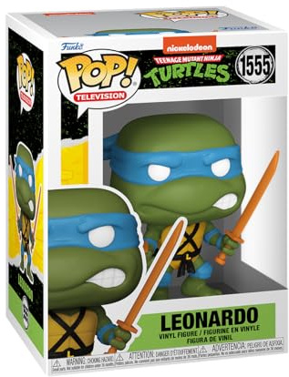 Funko POP! TV: TMNT Retro - Leonardo - 1 in 6 Chance of Rare Chase | Offizielles Superheroes Merch - Vinyl Sammelfigur als Regal Deko - Geschenkidee zum Geburtstag für Fans und Sammler