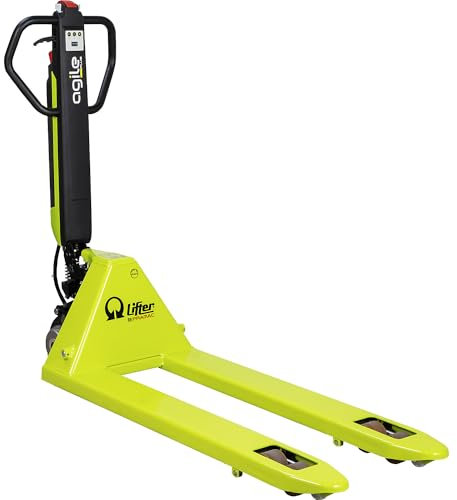 Pramac | Transpalette Semi-électrique Agile Plus | Force 1200 kg | QuickLift | L x l fourches 1150 x 525 mm