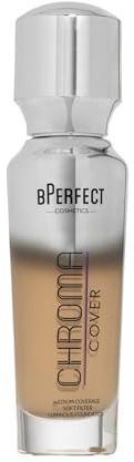 BPerfect Chroma Cover Luminous Foundation - Radiant Filter Finish, Buildable Coverage - Shade 16 - N5 Medium Neutral Golden Tan