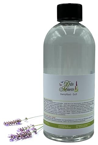 Dufte Momente Dampfbad Duftkonzentrat Lavendel 500ml – entspannender Kräuterduft mit natürlichem Lavendelöl – für Dampfbäder, Verdampferanlagen & Dampfduschen – vegan, Made in Germany