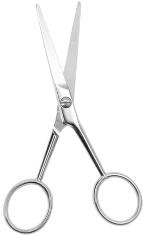 minkissy Haarschere Haarschneideschere Schnurrbartschere Kleine Schere Augenbrauenschere Bartschere Für Männer Schönheitsschere Winzige Schere Haarentfernung Rostfreier Stahl Perücke Mann