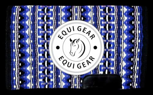 EQUIGEAR Western Show Horse Satteldecke aus neuseeländischer Wolle, Western-Design, handgefertigte Satteldecke, Wollpolster, Sensor Flex (Anpassung möglich), WK18 (34x36)