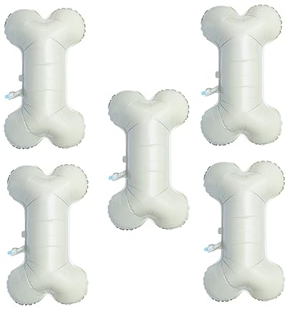 Toyvian Knochenförmige Aluminiumfolie Luftballons 28.35X17.32 Zoll 5Er Set Partyballons Für Junggesellenabschied Hundegeburtstag Und Fotorequisiten