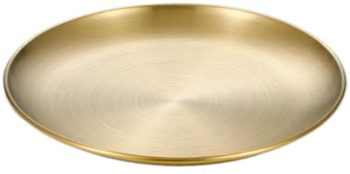 2 platos llanos de acero inoxidable 304, diámetro de 30 cm, vajilla redonda de acero inoxidable, paleta de metal, vajilla para decoración de mesa, camping, fiesta, barbacoa, postres, ensaladas,