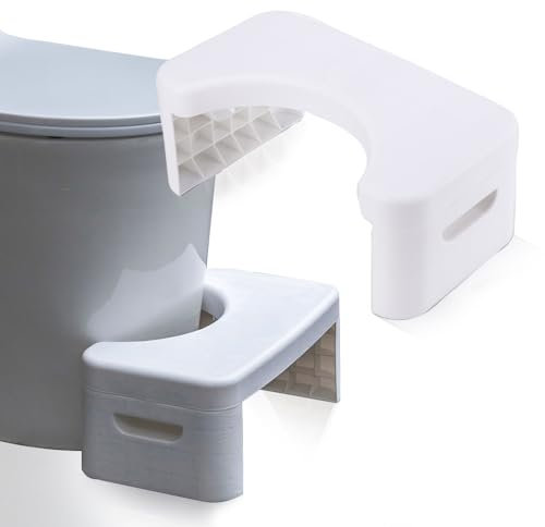 Toilettenhocker, abnehmbarer Toilettenhocker, tragbare Stufe für Zuhause, Badezimmer, hockender Toilettenhocker, tragbare Stufe für Zuhause, Badezimmer, bequem und kompakt, stabil (17,8 cm)