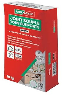 PAREXLANKO - Joint Souple tous Supports - Brume - Joints de Carrelage de 2 à 15 mm Soumis à de Fortes Sollicitations - Neuf et Rénovation - Sol et Mur - Intérieur et Extérieur - 10 kg