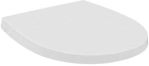 Ideal Standard Abattant WC Universel Authentique E3355HY, Recouvrant, Dimensions 425 x 365 x 45 mm, Thermoplastique Résistant, Frein de Chute, Déclipsable, Charnières Acier Inox, Blanc