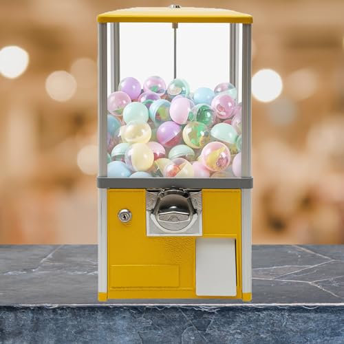 EliKBH Candy Dispenser Candy Machine Automatic Toy Dispenser for Birthday Gifts, Home, Game Stores and Retail Stores (Color : Yellow)