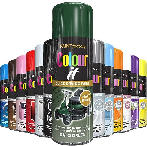 AlezyB - Nato Green 400ml All Purpose Spray Paint | Use on Metal, Wood, Plastic and Multipurpose Aerosol Professional Quality Perfect Finish, for Interior Exterior and Excellent Coverage