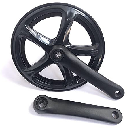 Skdvy Guarnitura Bici,Guarnitura Perno Quadro Denti della polpa del pignone a Singolo-Chip della Bicicletta 152 Maniglia di Alluminio 44T Vassoio per Pick-up della Copertura Singola