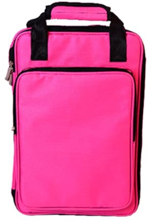 LVYUDS Stock Tasche 12 Paare Fassungsvermögen 600d Oxford, Schulter Trommelstocktasche Einstellbar mit Karten Tasche Drumstick Tasche Bürsten Zubehör(Blau)